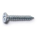 Midwest Fastener Wood Screw, #8, 3/4 in, Zinc Plated Steel Flat Head Phillips Drive, 60 PK 61784